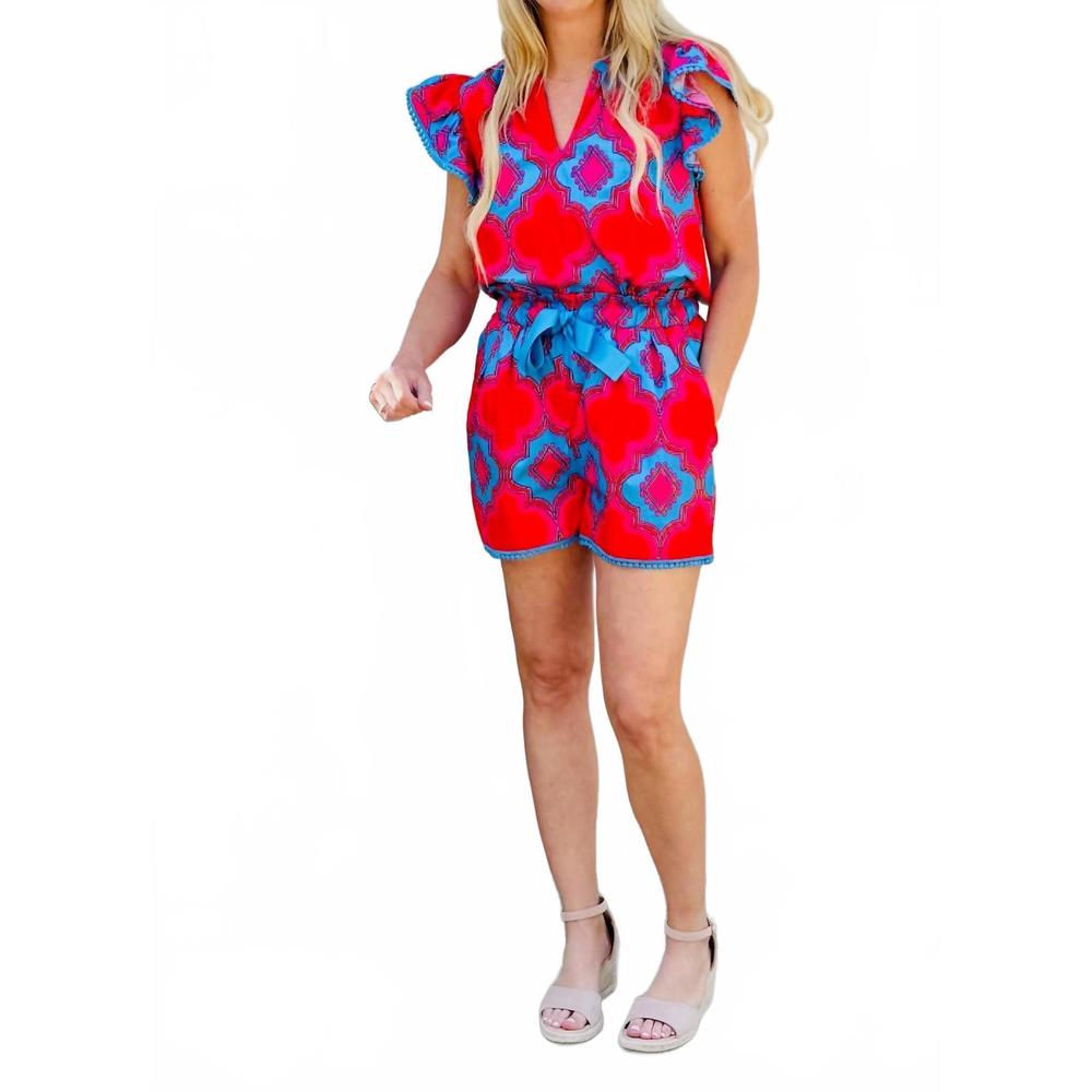 NEW SUGARLIPS bella shorts in red/blue